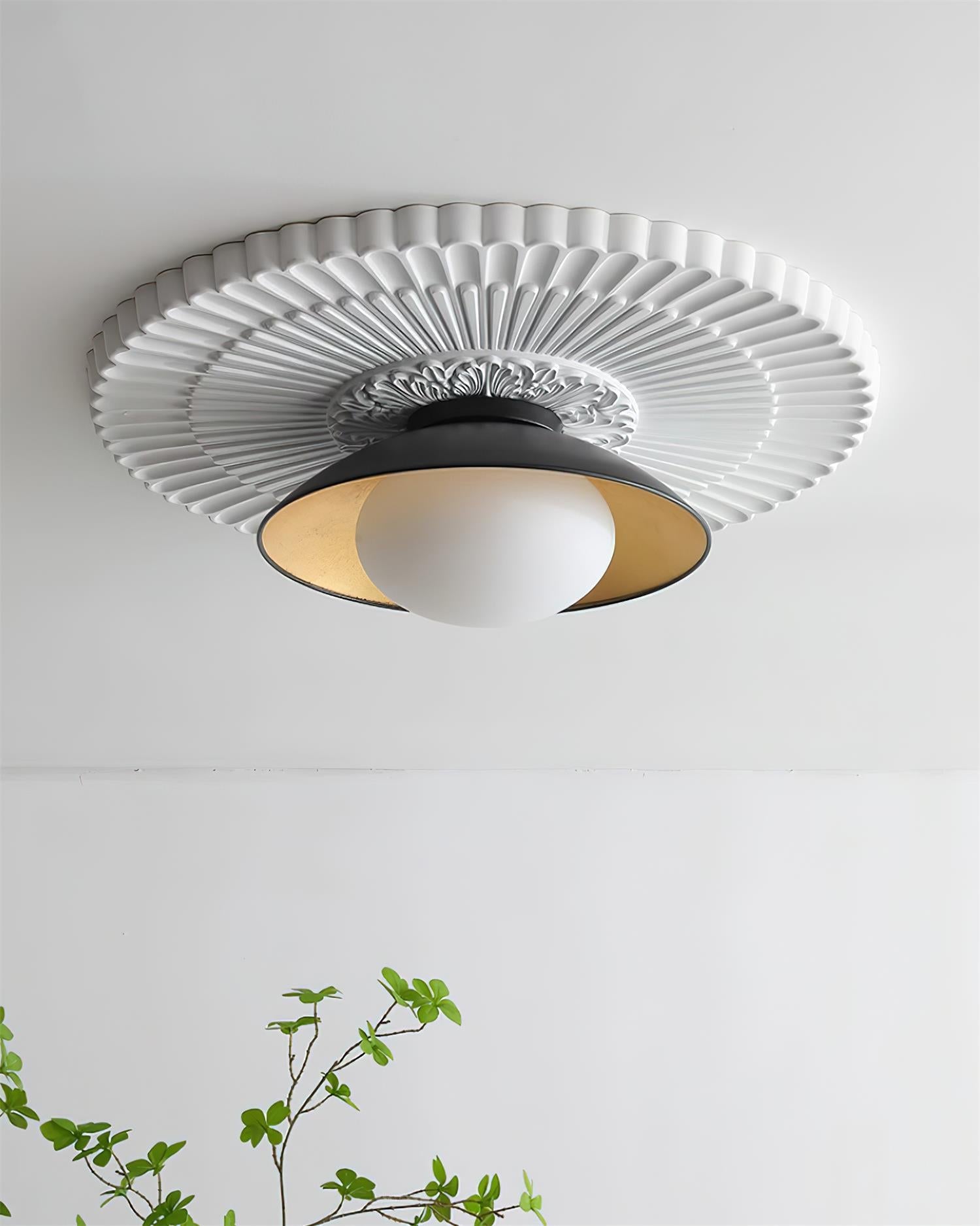 Ceiling Light Metal Canopy Glass Globe Modern Minimalist - Neutralighting