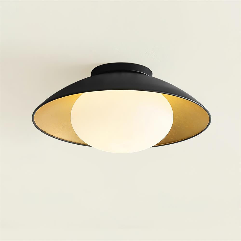 Ceiling Light Metal Canopy Glass Globe Modern Minimalist - Neutralighting
