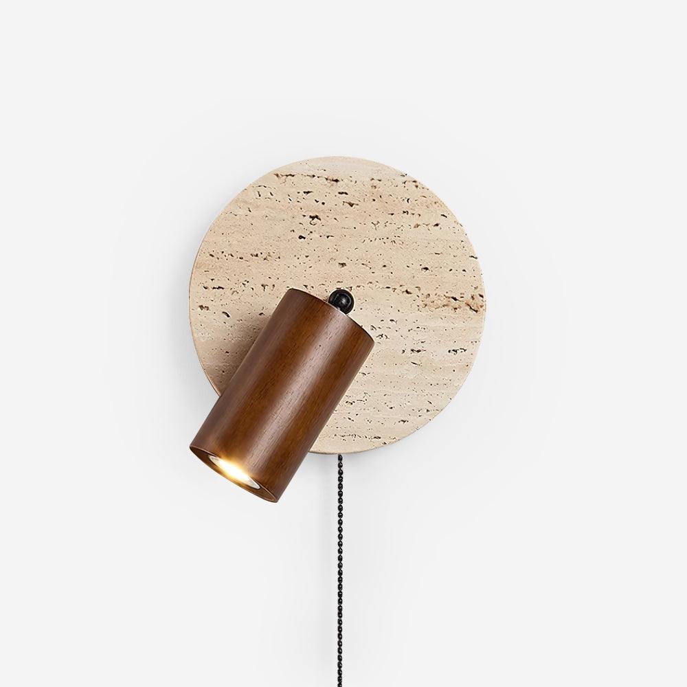 Travertine & Wood Wall Lamp - Neutralighting