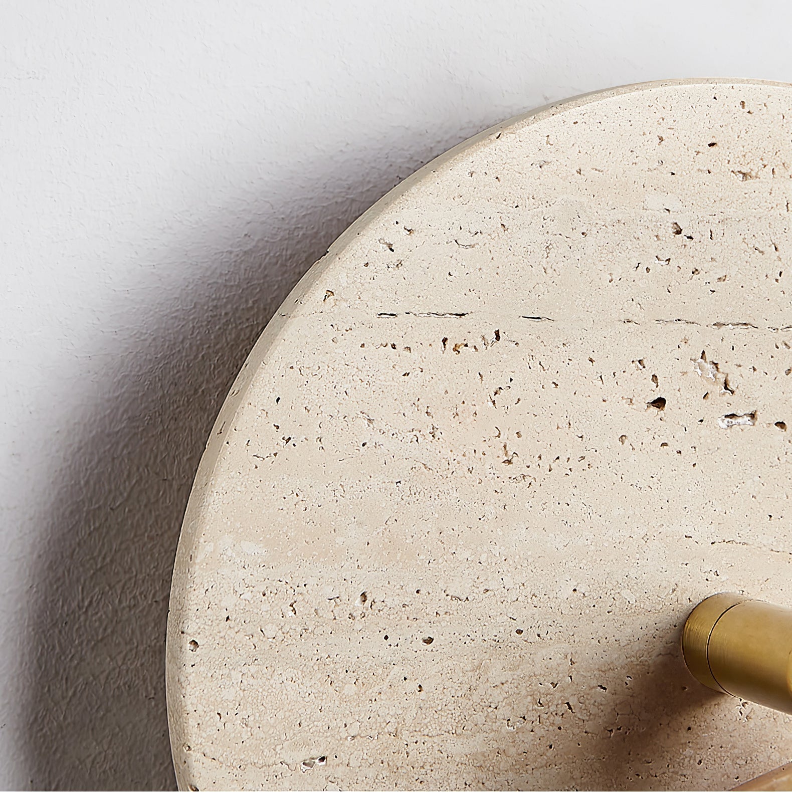 Evzoryra Disc Swing Travertine Wall Light - Neutralighting