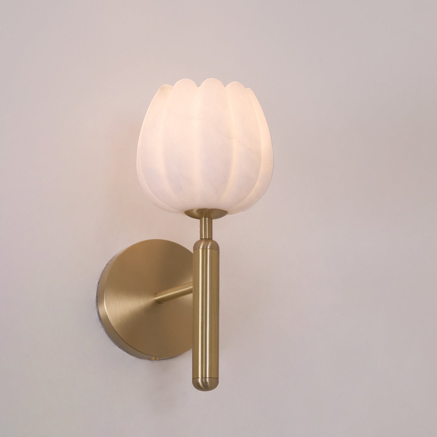 Valentina Alabaster Flowers  Wall Lamp