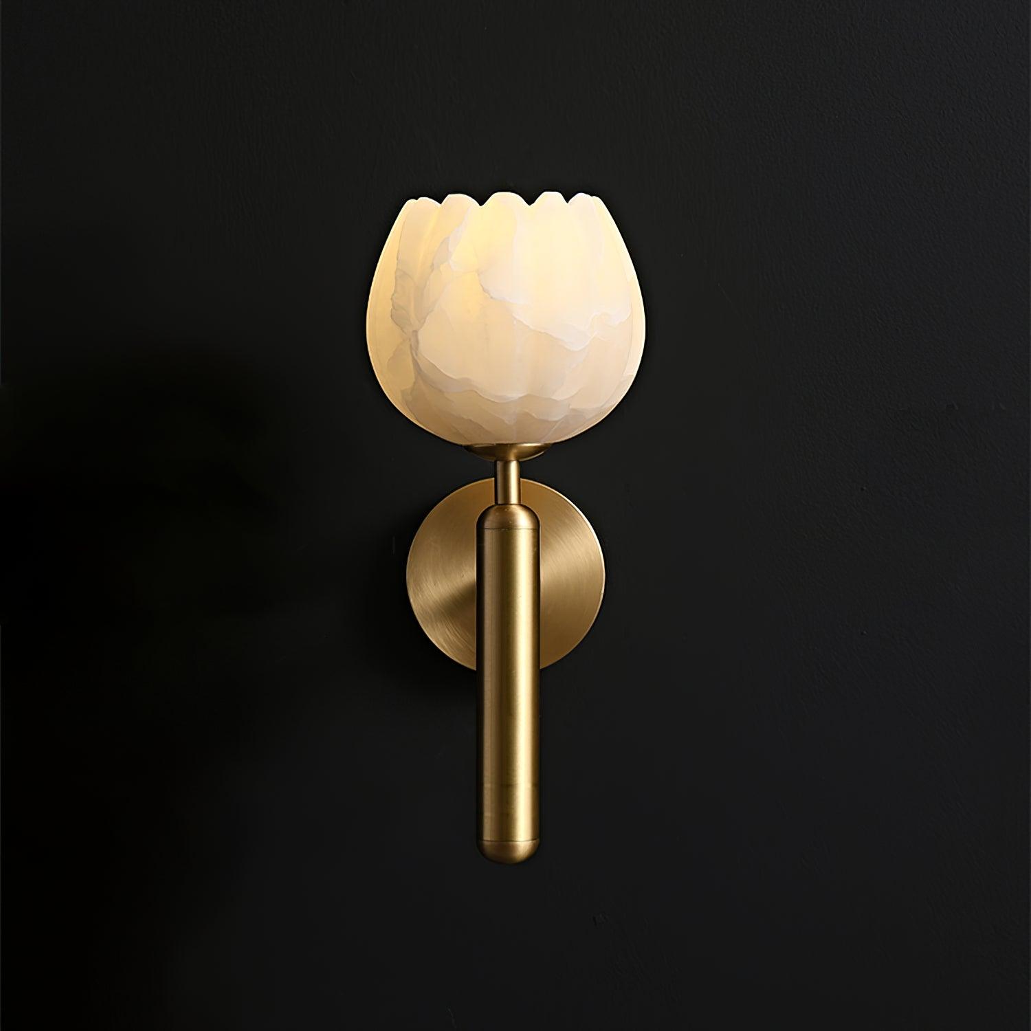 Valentina Alabaster Flowers  Wall Lamp