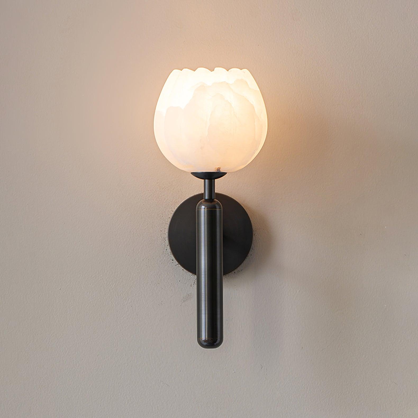 Valentina Alabaster Flowers  Wall Lamp