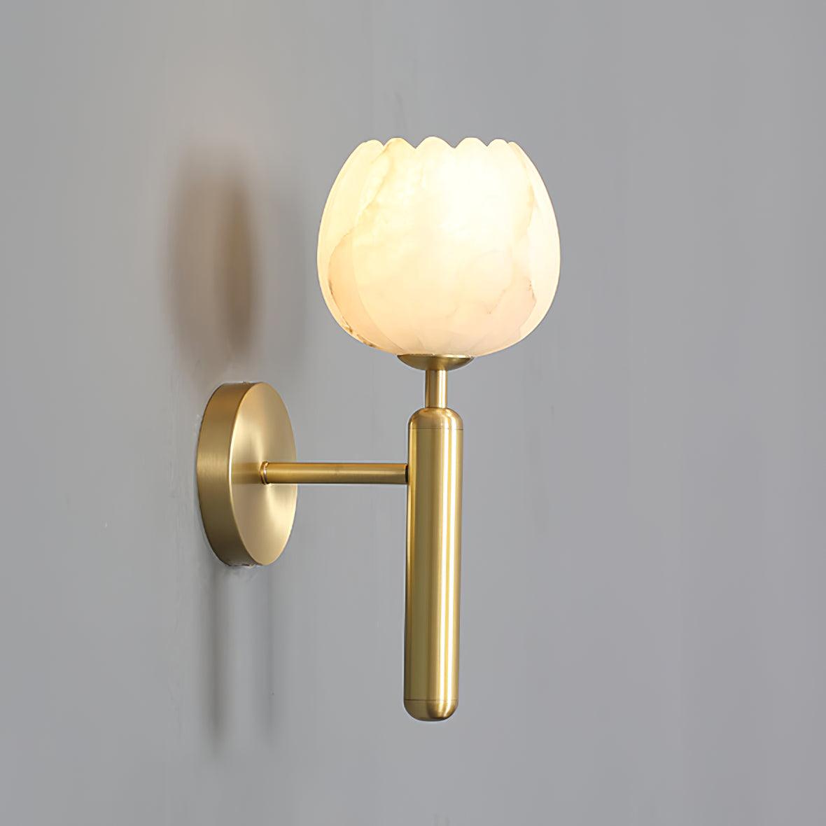 Valentina Alabaster Flowers  Wall Lamp