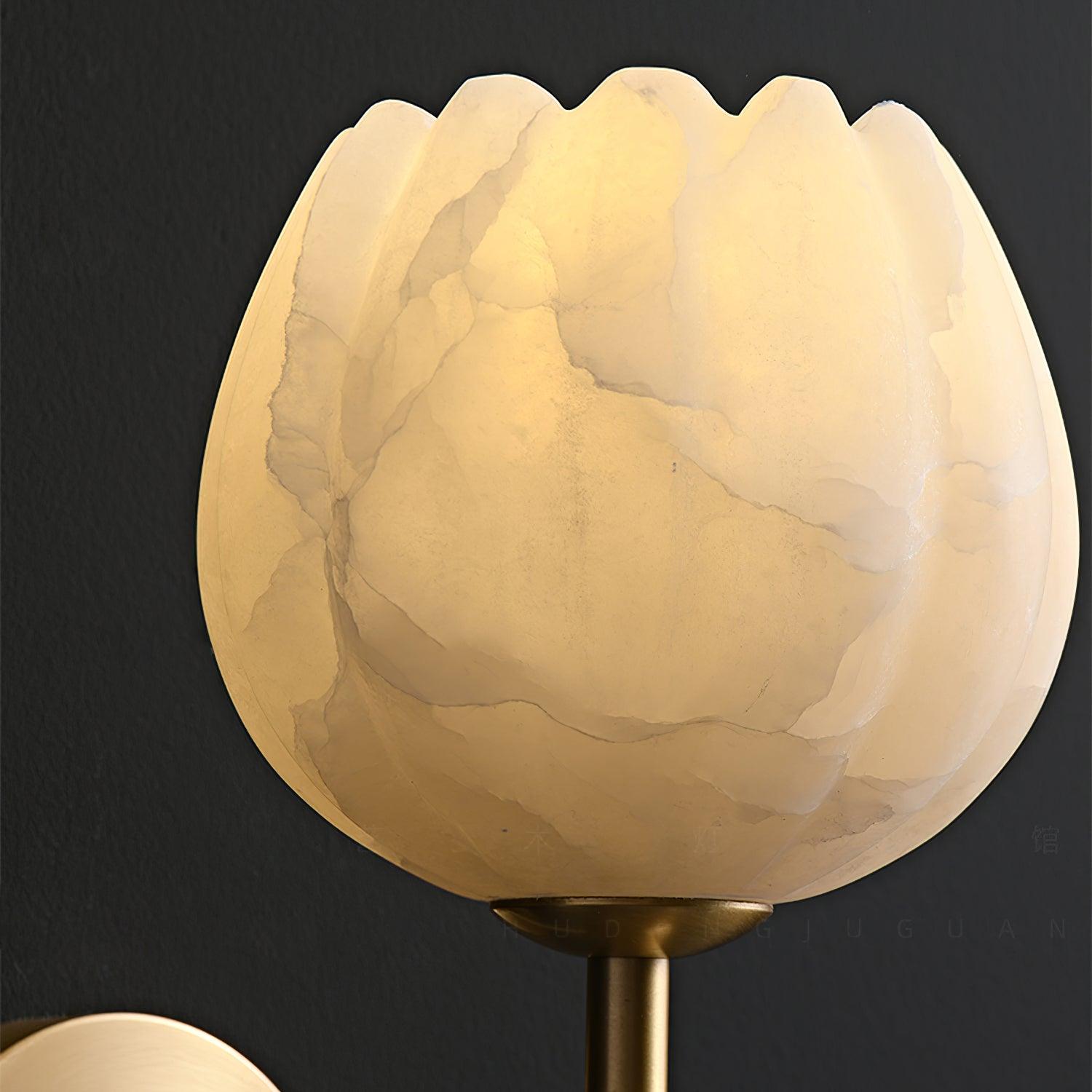 Valentina Alabaster Flowers  Wall Lamp