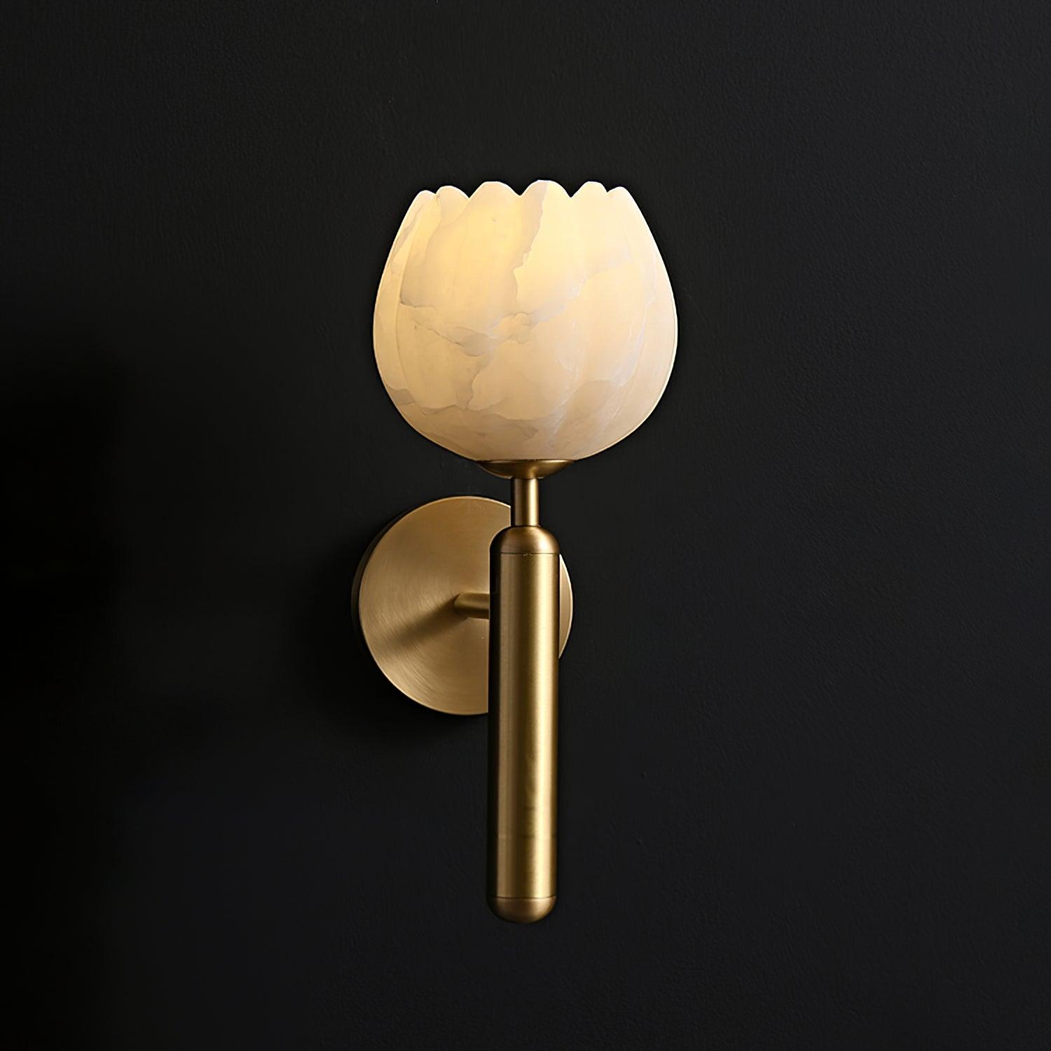 Valentina Alabaster Flowers  Wall Lamp