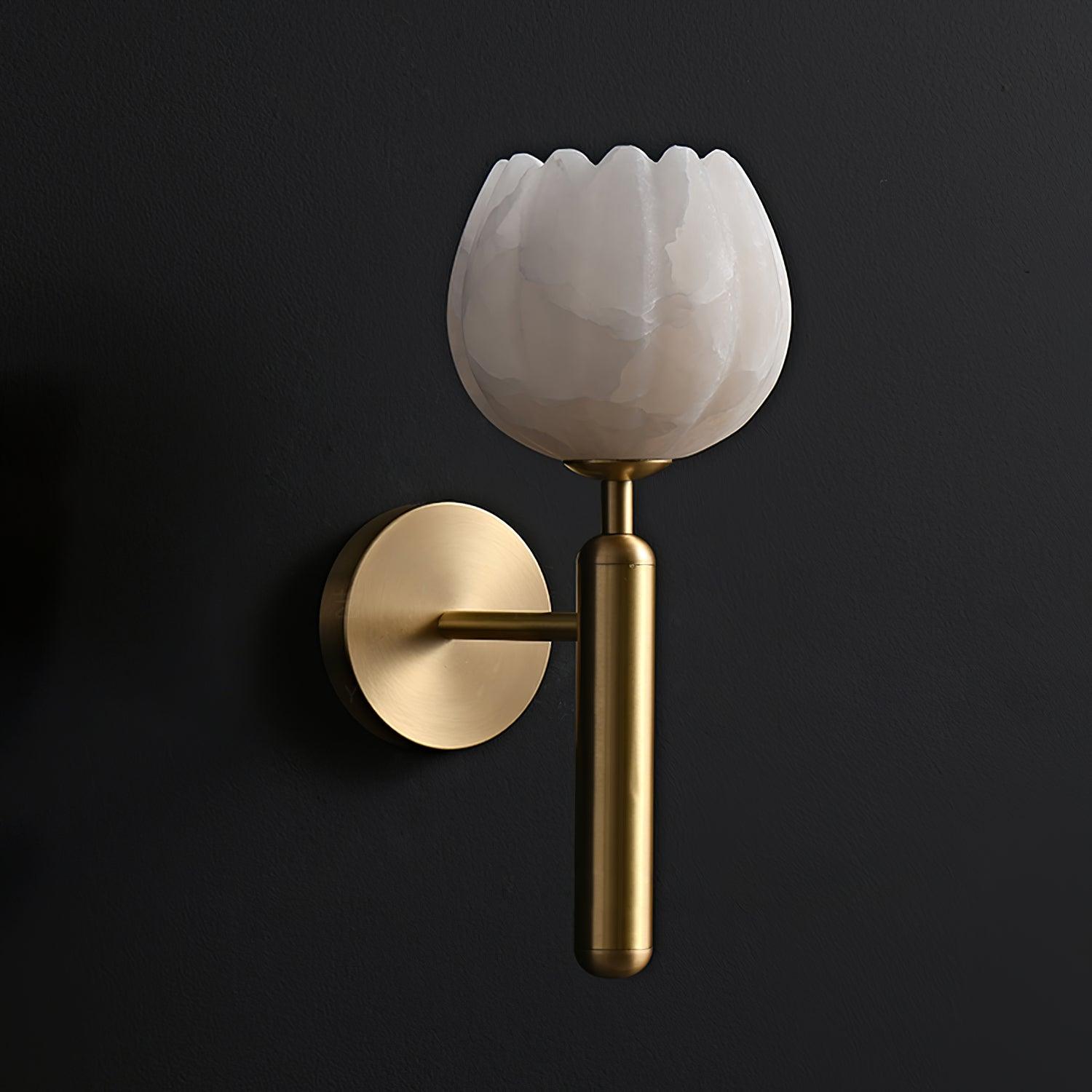 Valentina Alabaster Flowers  Wall Lamp