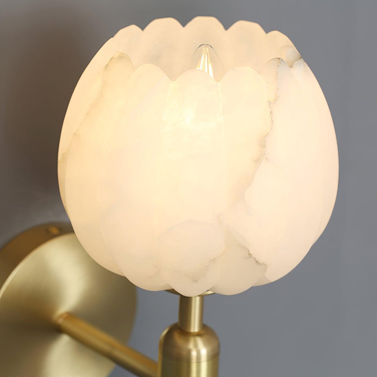 Valentina Alabaster Flowers  Wall Lamp