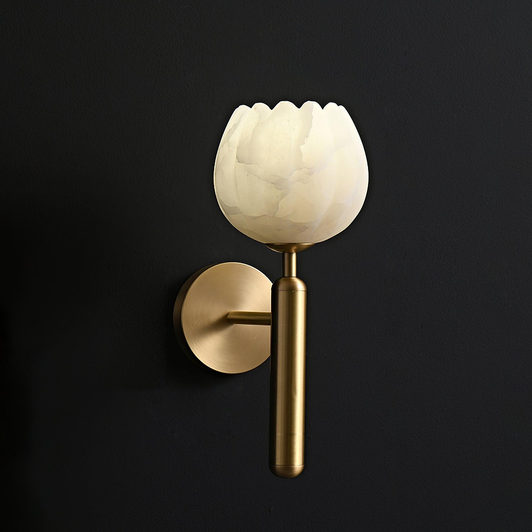 Valentina Alabaster Flowers  Wall Lamp