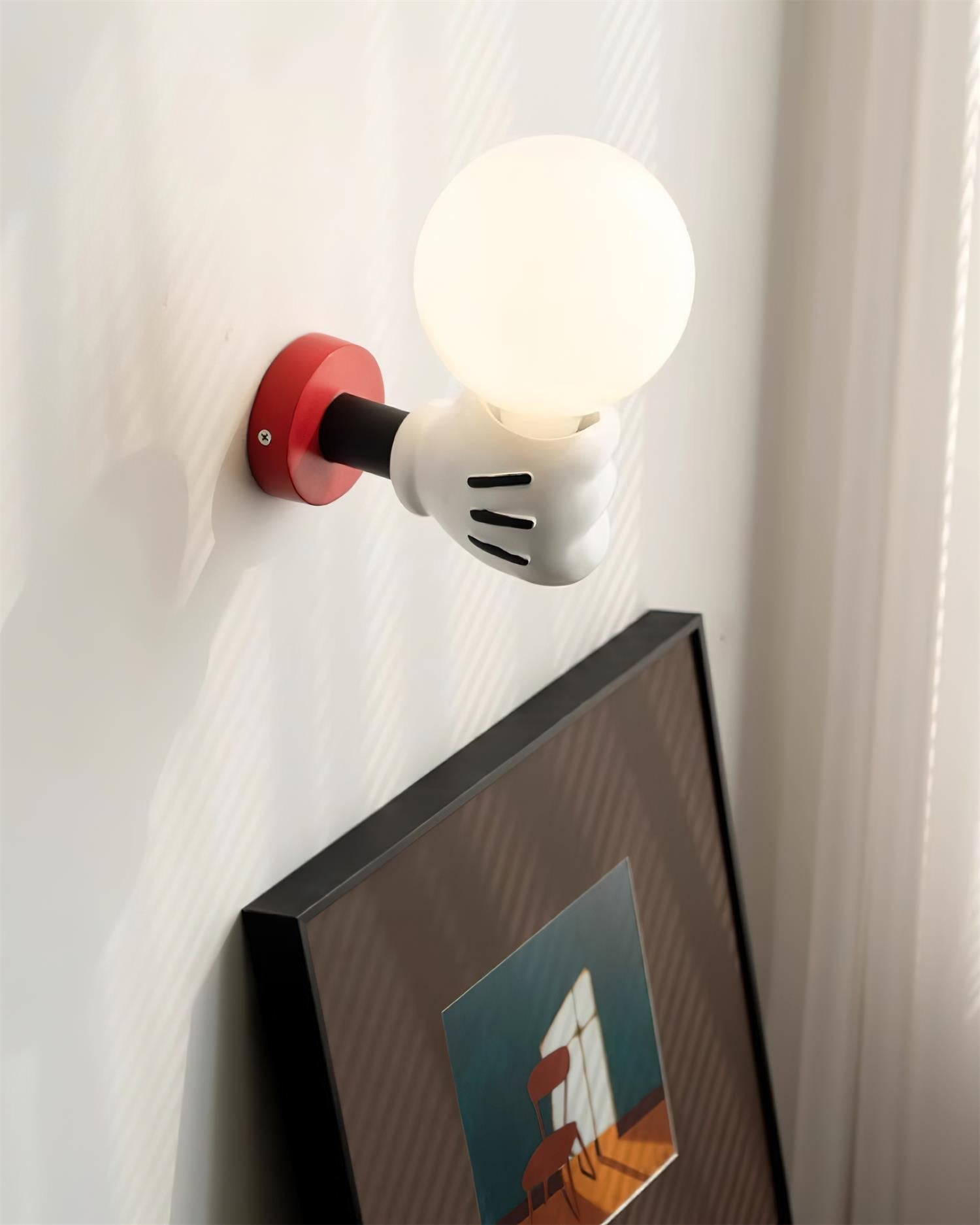 Wall Lamp Fabric Shade Modern Classic Gold Walnut Sconce Bedroom - Neutralighting