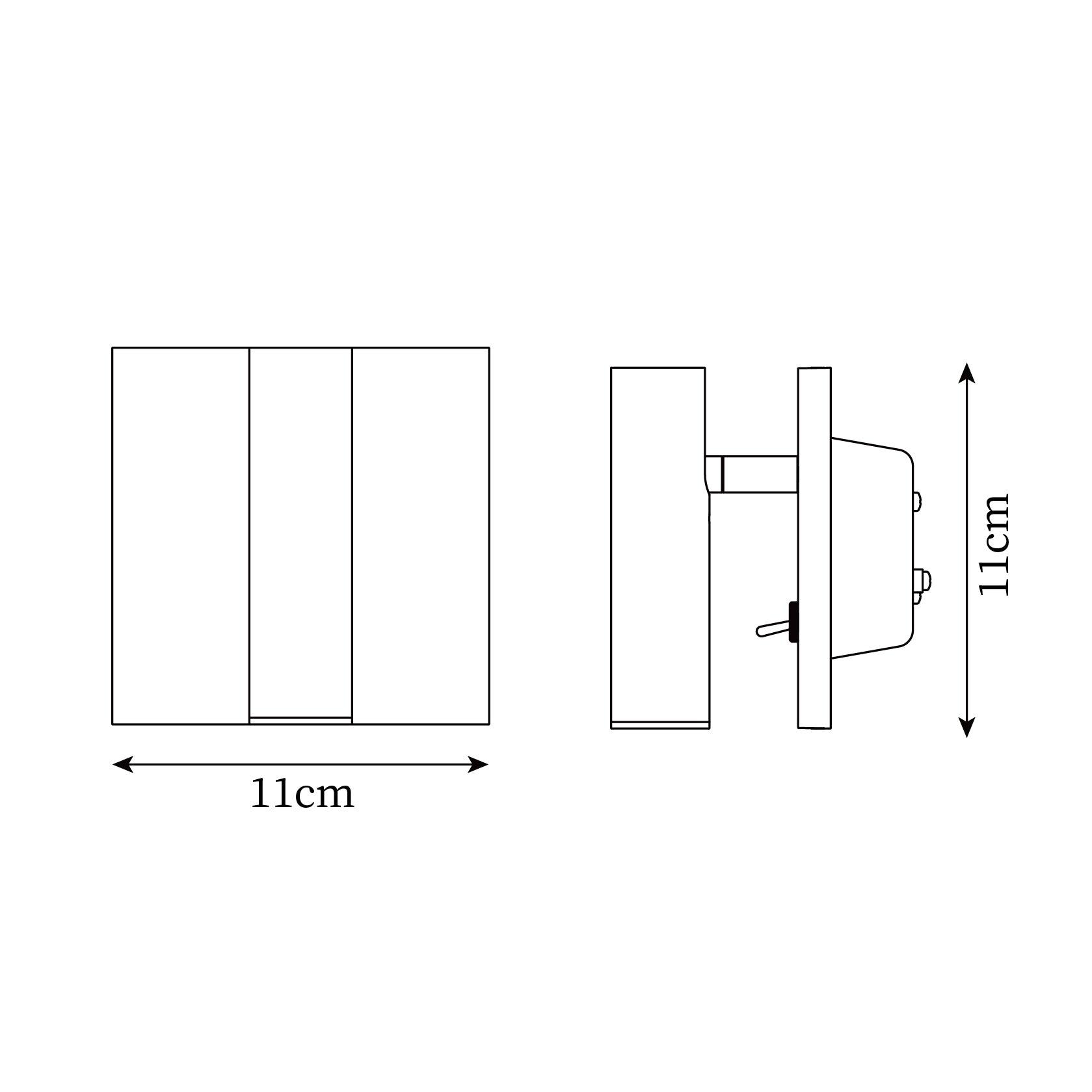 Astra Micro Square Switched Sconce Spotlight - Neutralighting