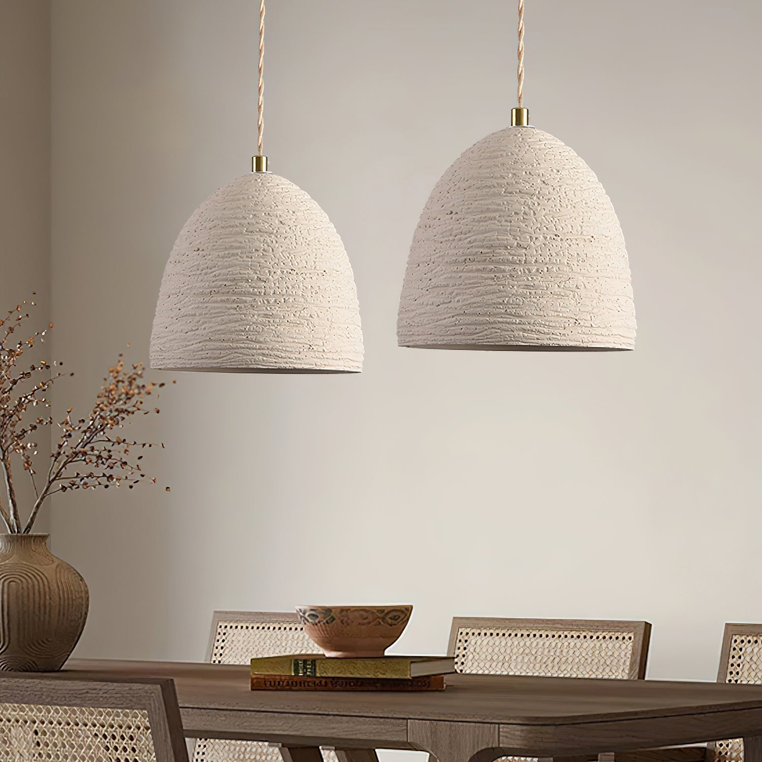 Kirae Textured Pendant Lights Cement - Neutralighting