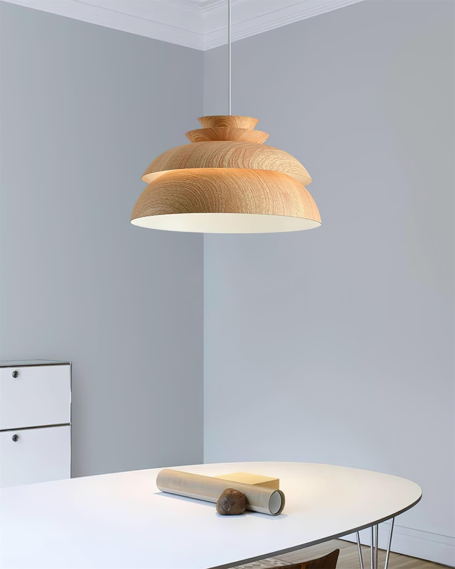 Pendant Lamp Aluminum Layered Dome Modern Minimalist - Neutralighting