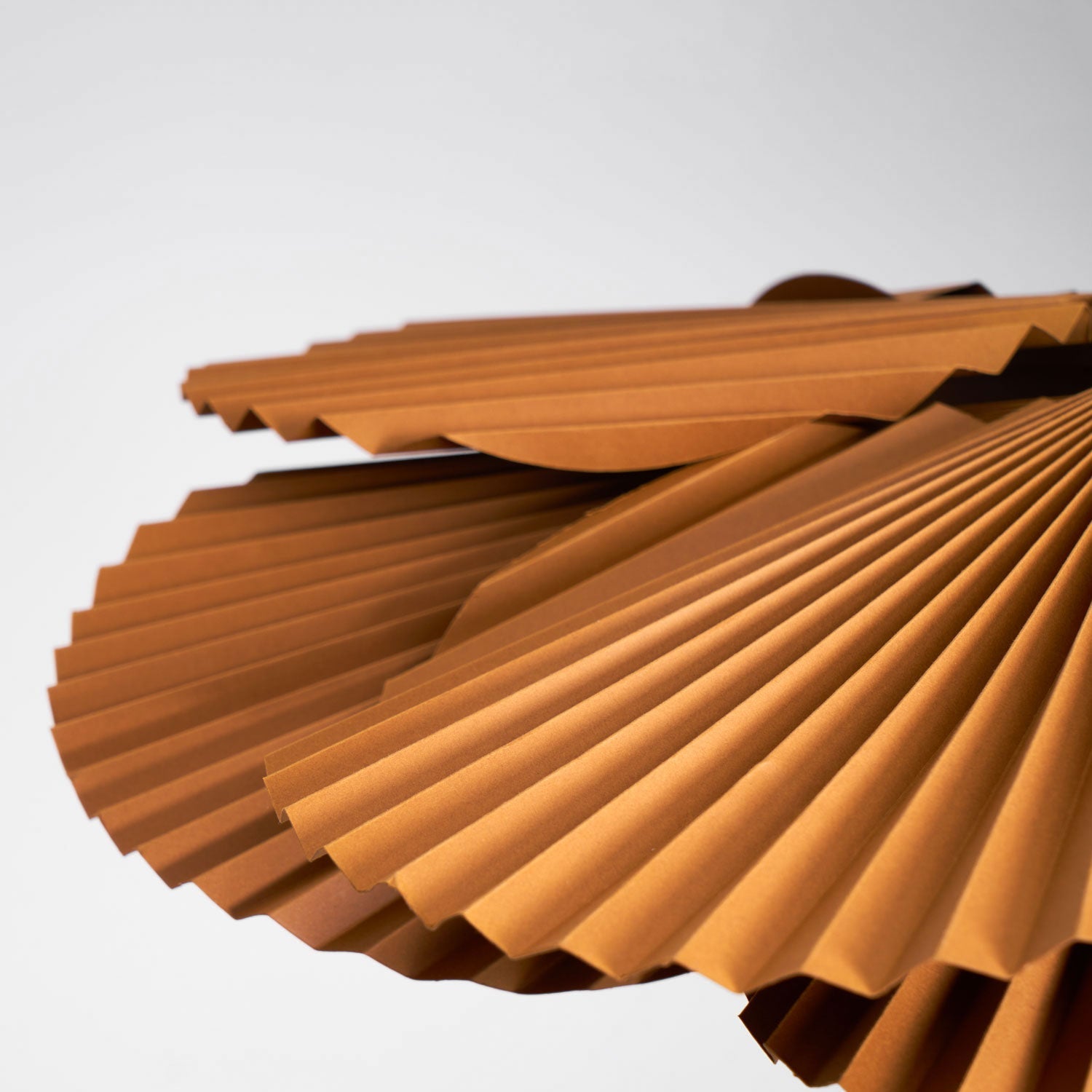 Pendant Light with Pleated Kraft Paper Petal Shade - Neutralighting