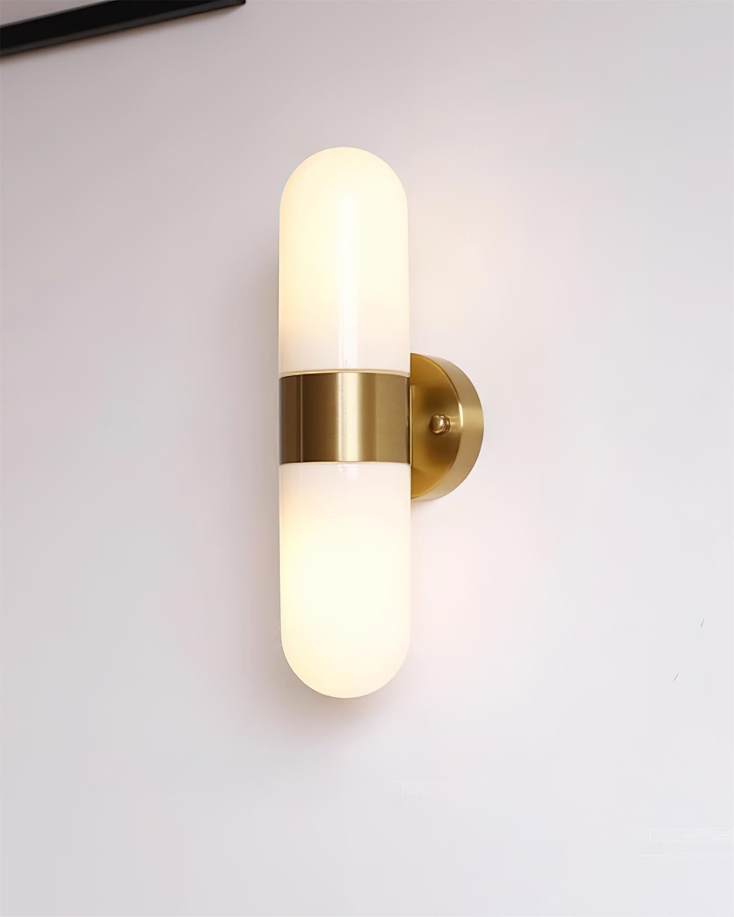 Wall Lamp Metal Glass Modern Minimalist Vertical Sconce for Bedroom - Neutralighting