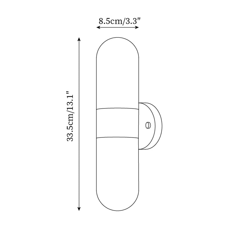 Wall Lamp Metal Glass Modern Minimalist Vertical Sconce for Bedroom - Neutralighting