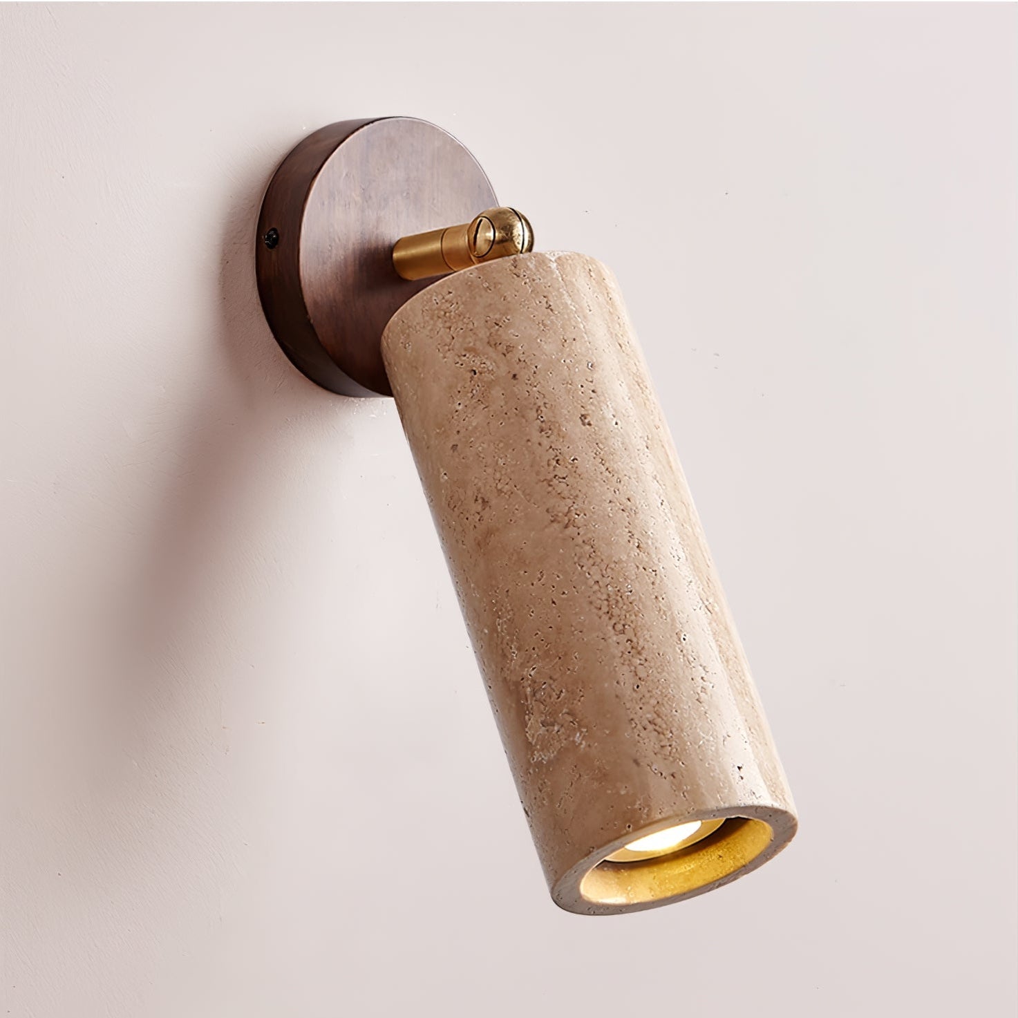 Erzorus Minimalist Travertine Wall Light - Neutralighting