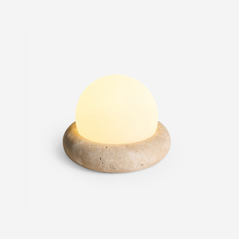Riita Travertine Globe Table Lamp Mini Maga - Neutralighting