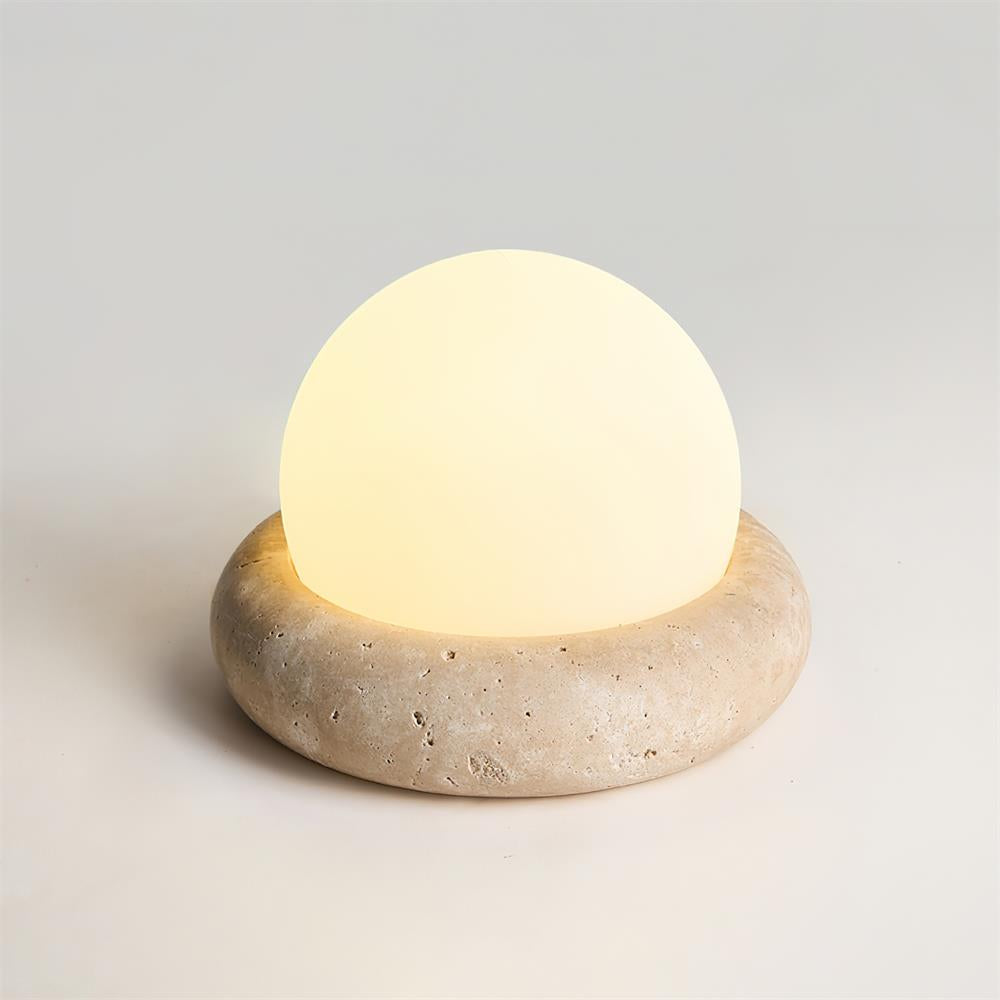 Riita Travertine Globe Table Lamp Mini Maga - Neutralighting