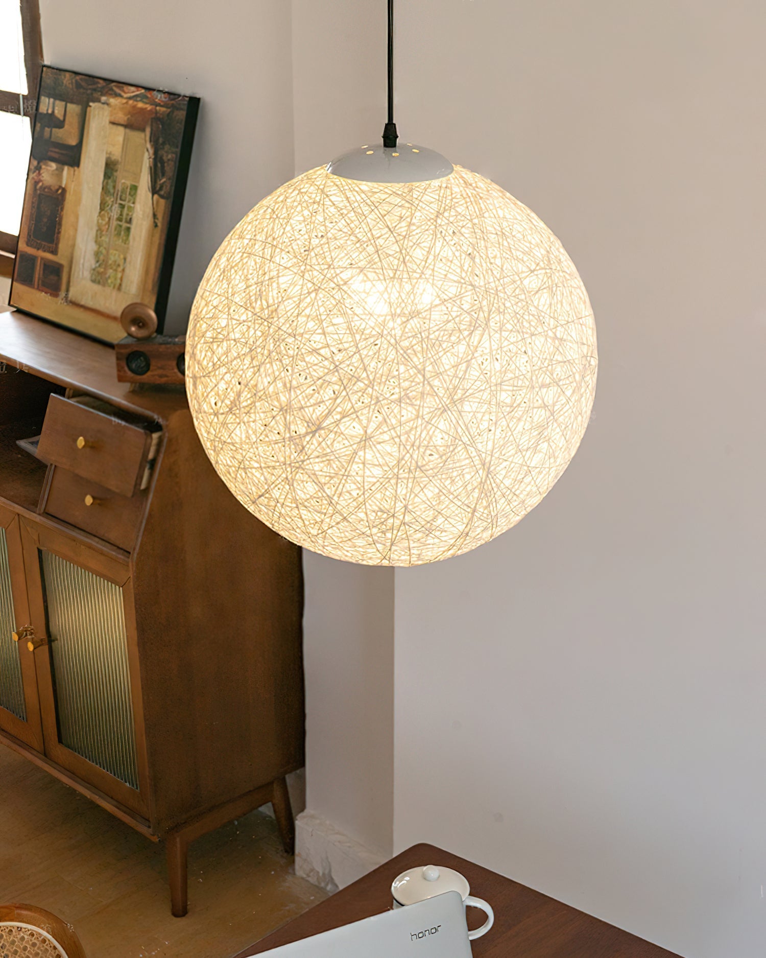 Pendant Light Hemp Rattan Sphere Bohemian - Neutralighting