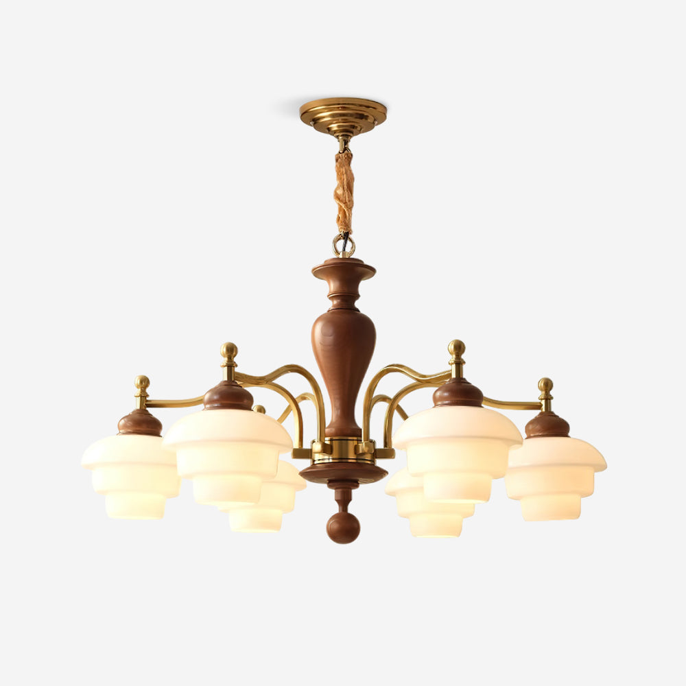 Hovian Wooden Chandelier - Neutralighting