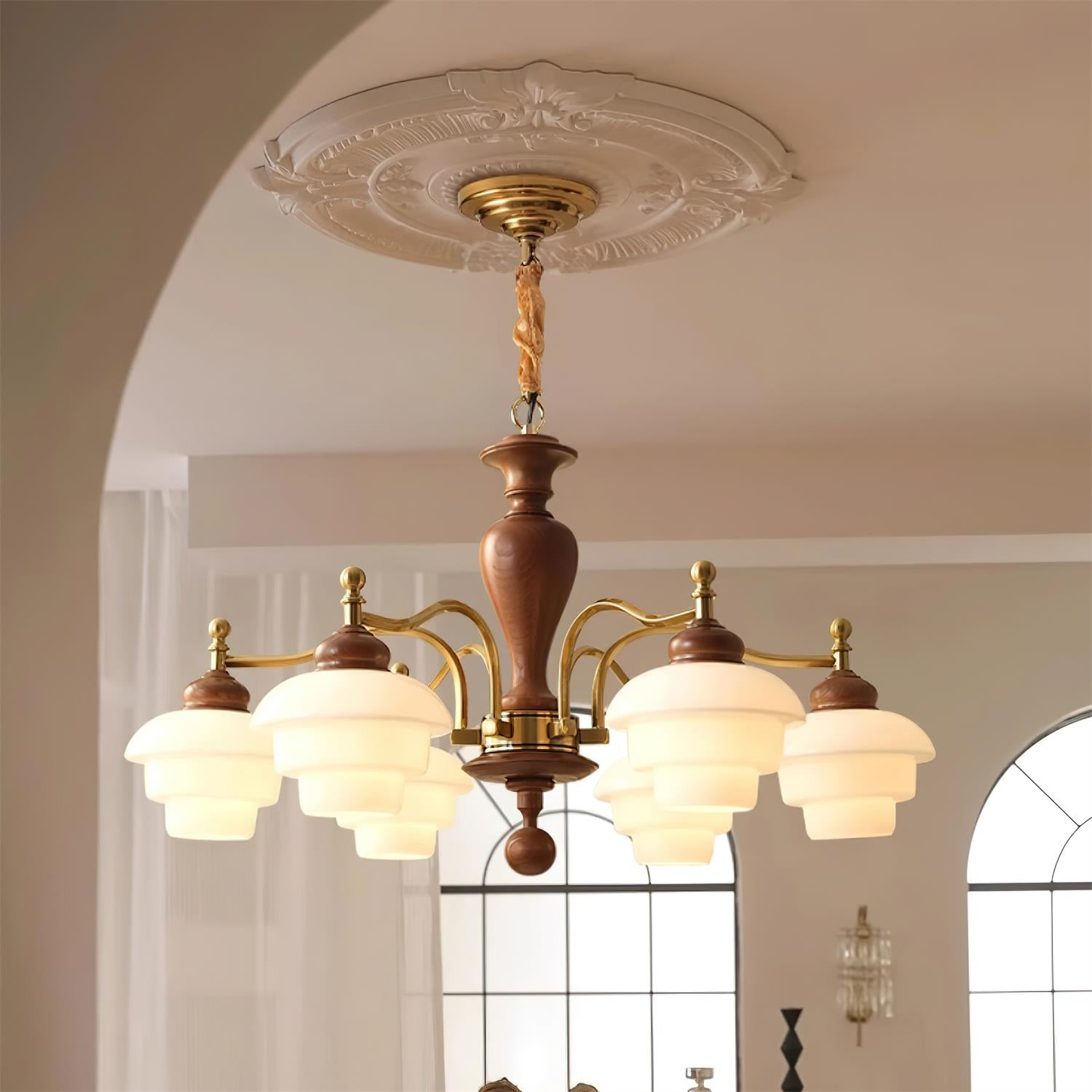 Hovian Wooden Chandelier - Neutralighting