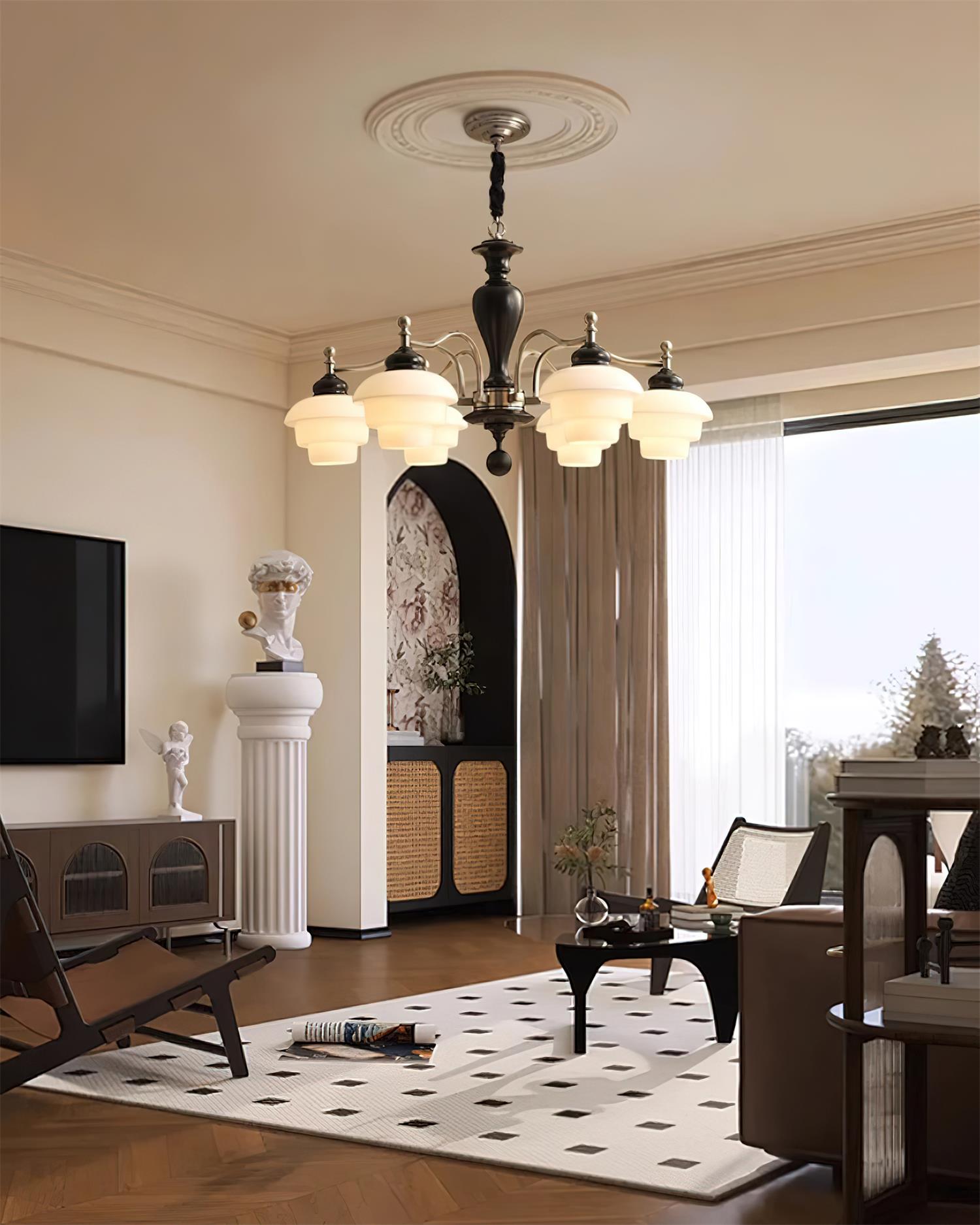 Hovian Wooden Chandelier - Neutralighting