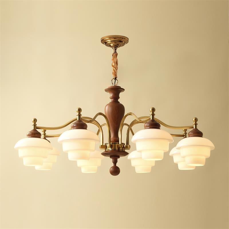 Hovian Wooden Chandelier - Neutralighting