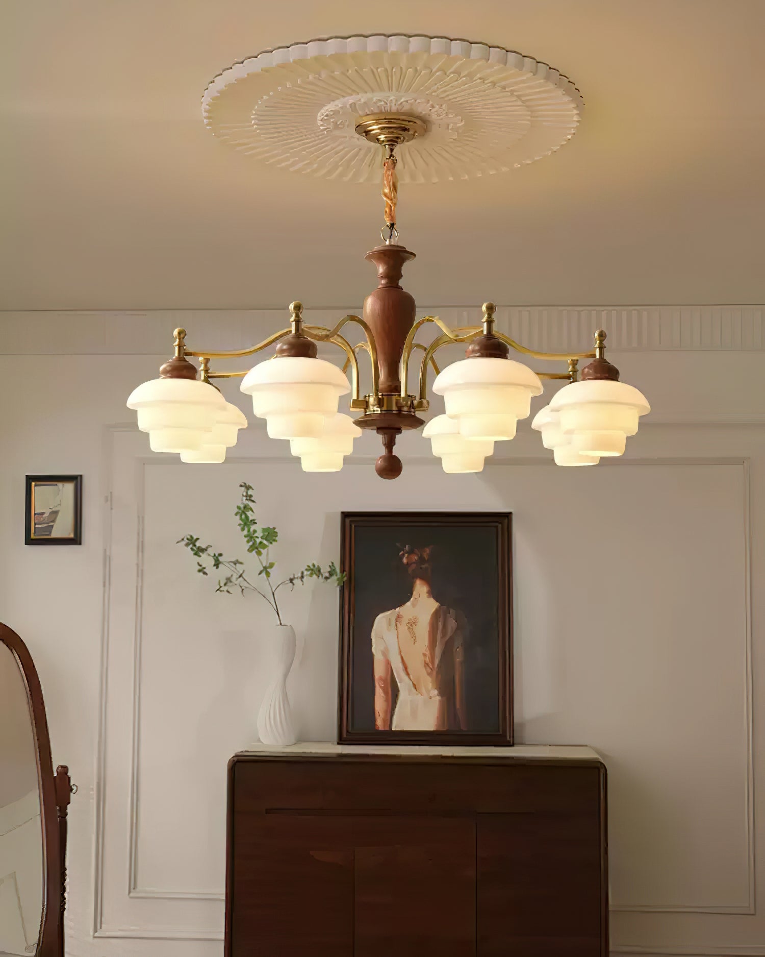 Hovian Wooden Chandelier - Neutralighting