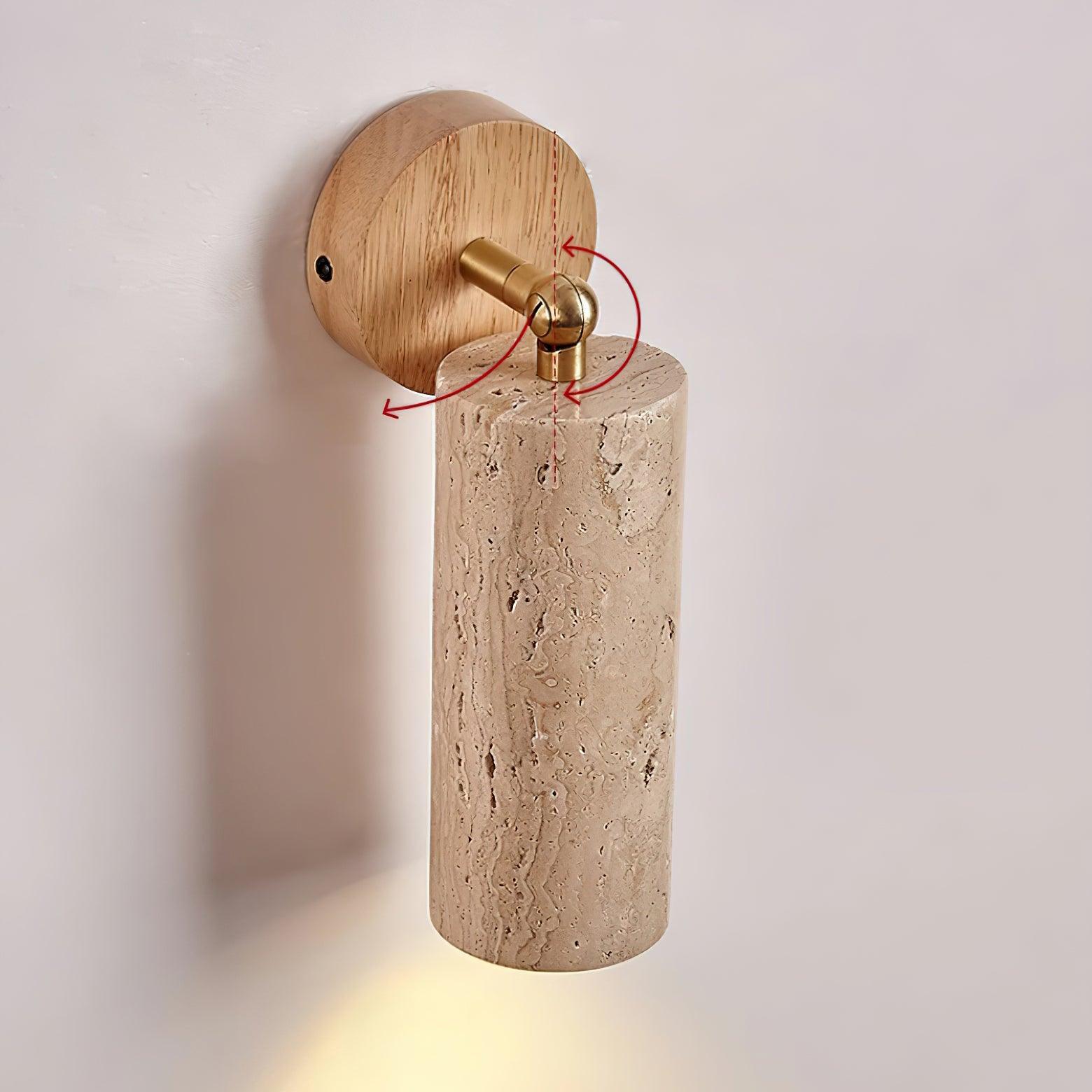 Travion Adjustable Travertine Wall Sconce - Neutralighting