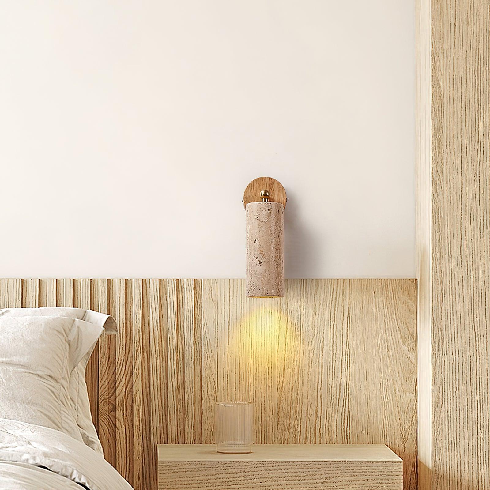 Travion Adjustable Travertine Wall Sconce - Neutralighting