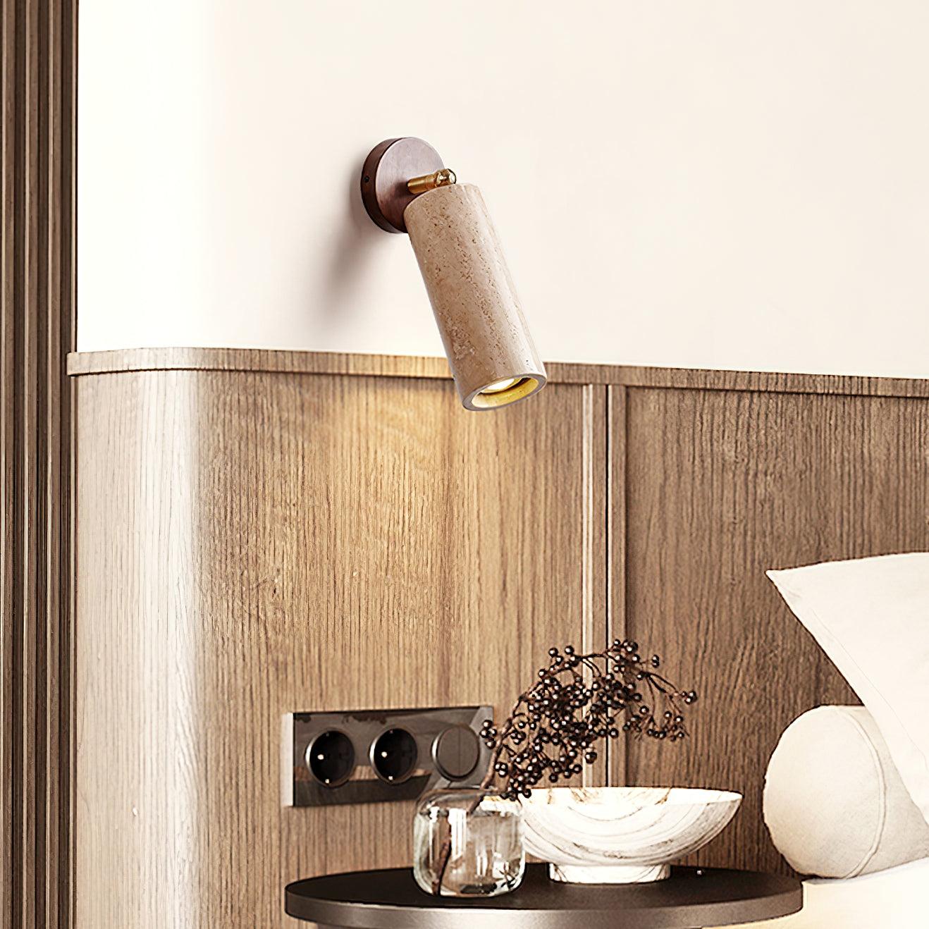 Travion Adjustable Travertine Wall Sconce - Neutralighting