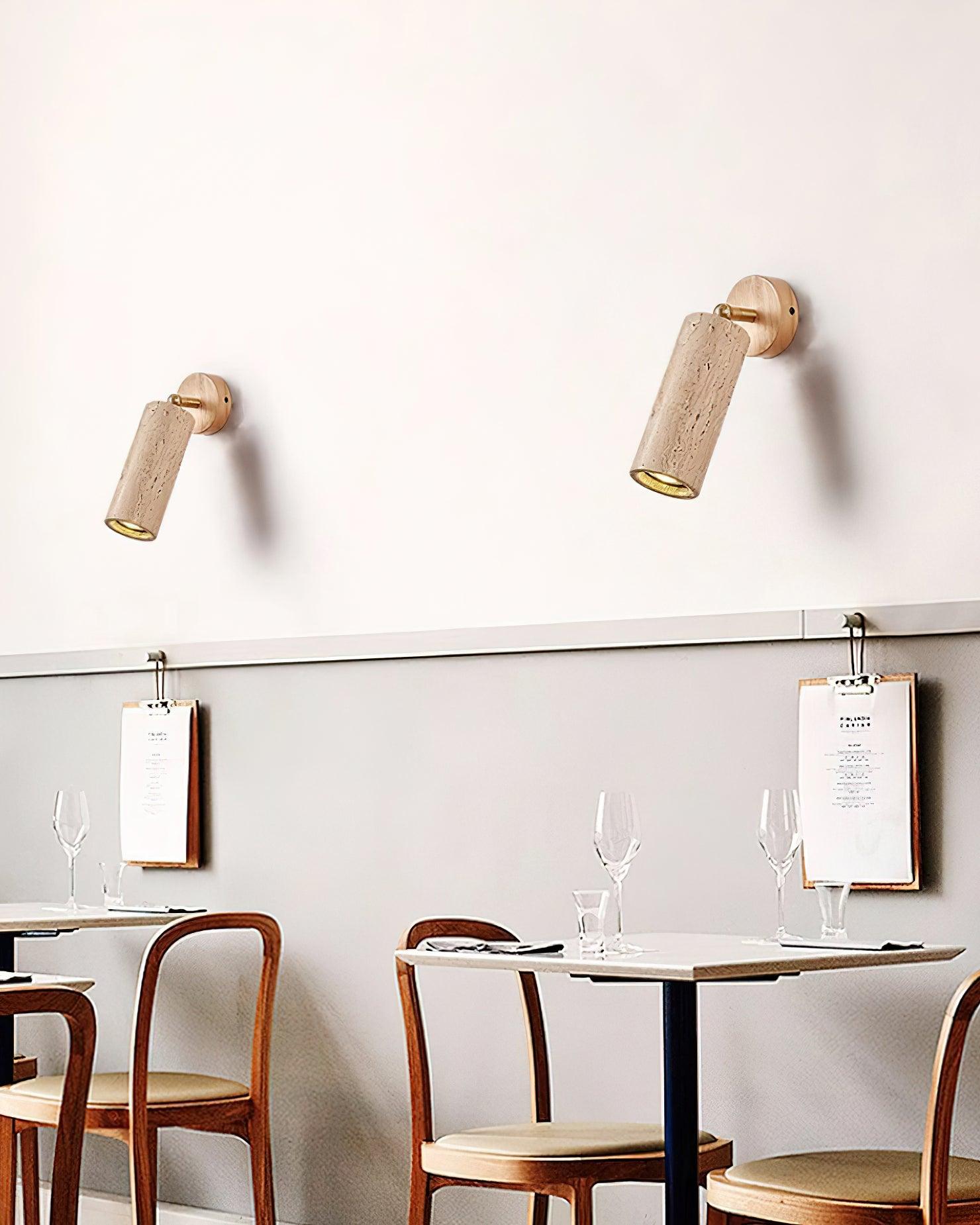 Travion Adjustable Travertine Wall Sconce - Neutralighting