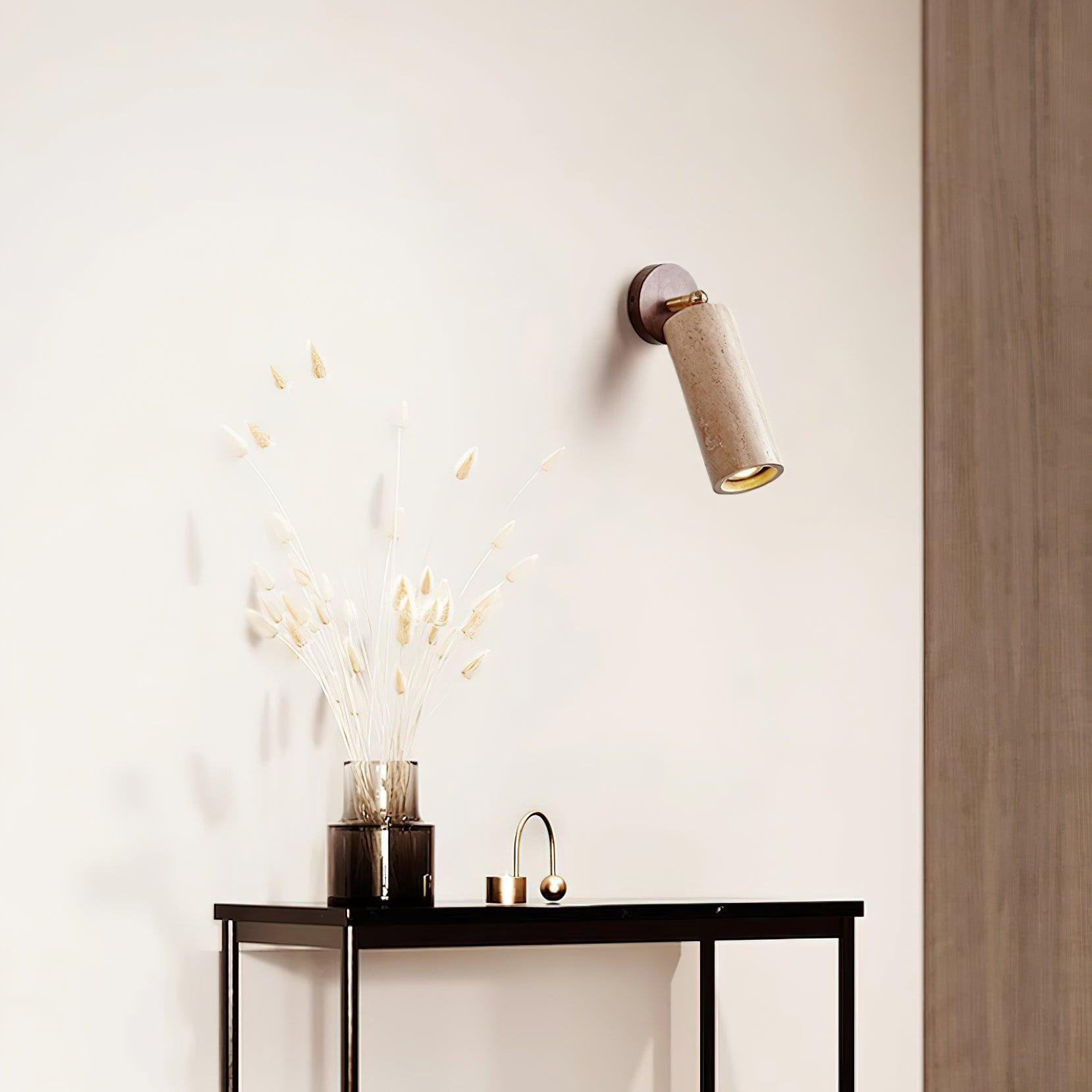 Travion Adjustable Travertine Wall Sconce - Neutralighting
