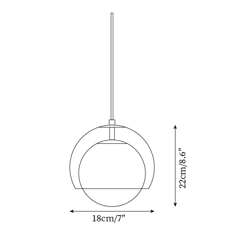 Pendant Light Double Globe Shade Glass Modern Minimalist Ambient - Neutralighting