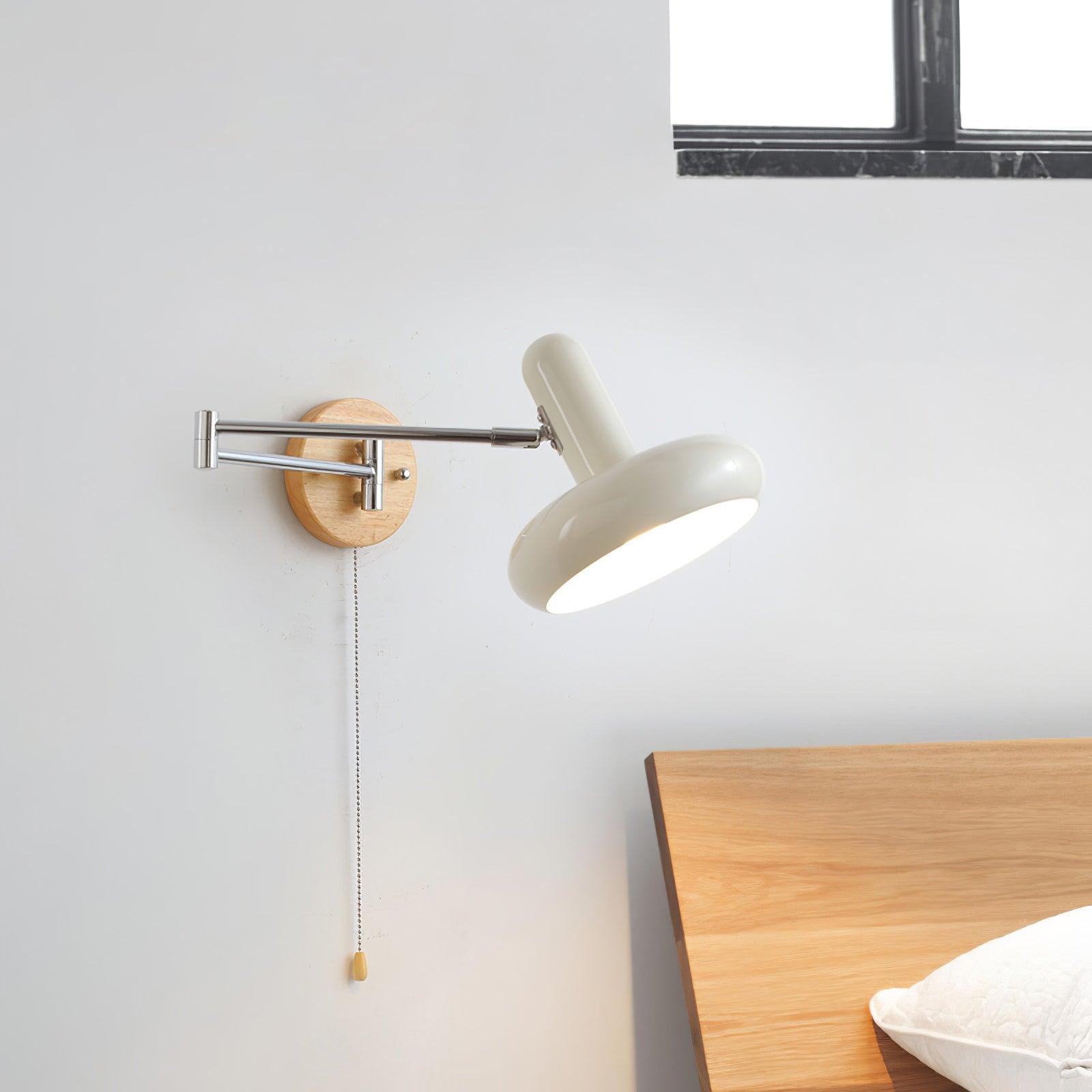 Wall Lamp Swivel Arm Rounded Shade Pull Chain Modern Retro - Neutralighting
