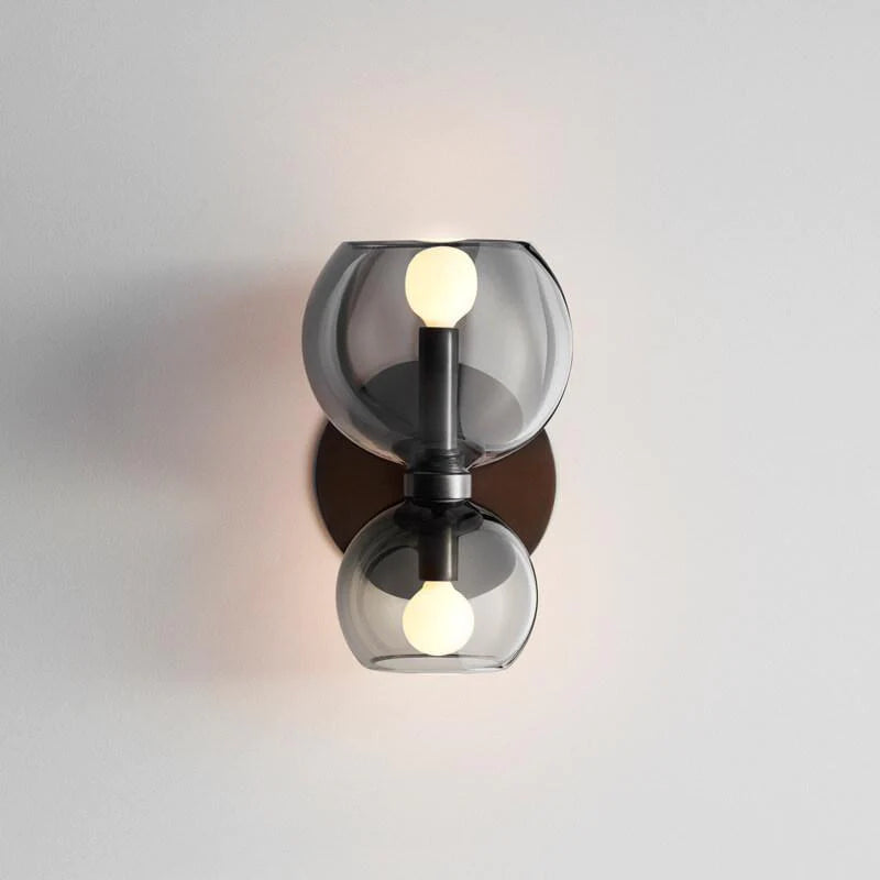 Valentina Modern Hourglass LED Wall Lamp Metal/Glass White Living Room - Neutralighting