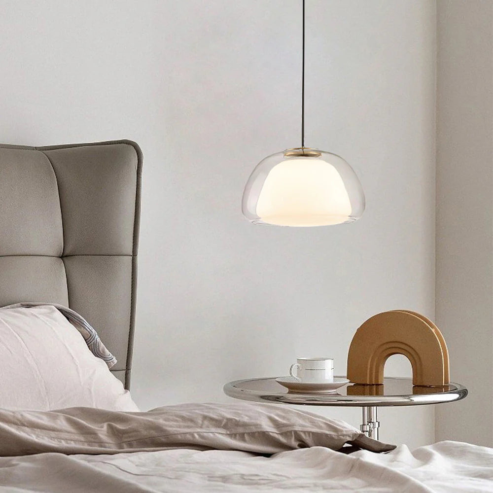 Valentina Modern LED Pendant Light Glass Metal Living Room - Neutralighting