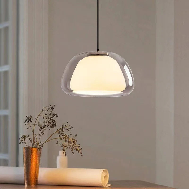 Valentina Modern LED Pendant Light Glass Metal Living Room - Neutralighting
