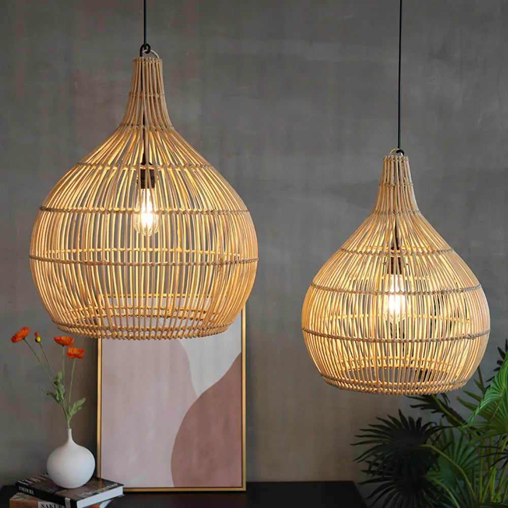Muto Japanese Creative Pendant Light Rattan Dining Room/Bedroom - Neutralighting
