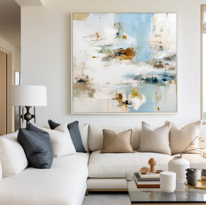 Soft Abstract Expressionist Painting Neutral