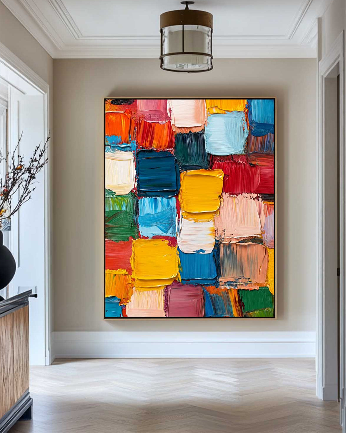 Color Block Neo-Expressionist Oil Painting