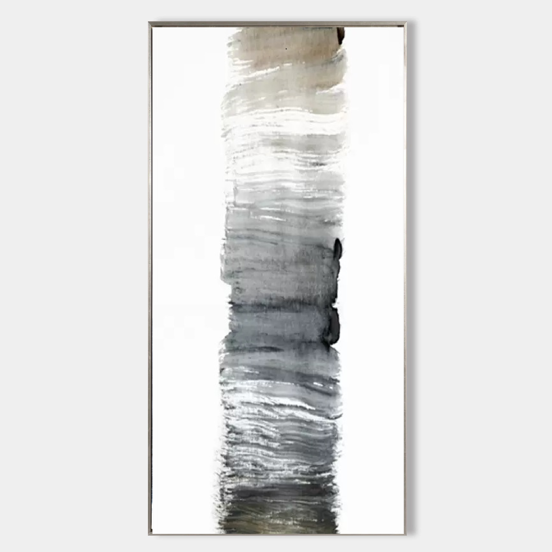 Minimalist Black White Vertical Abstract Wall Art