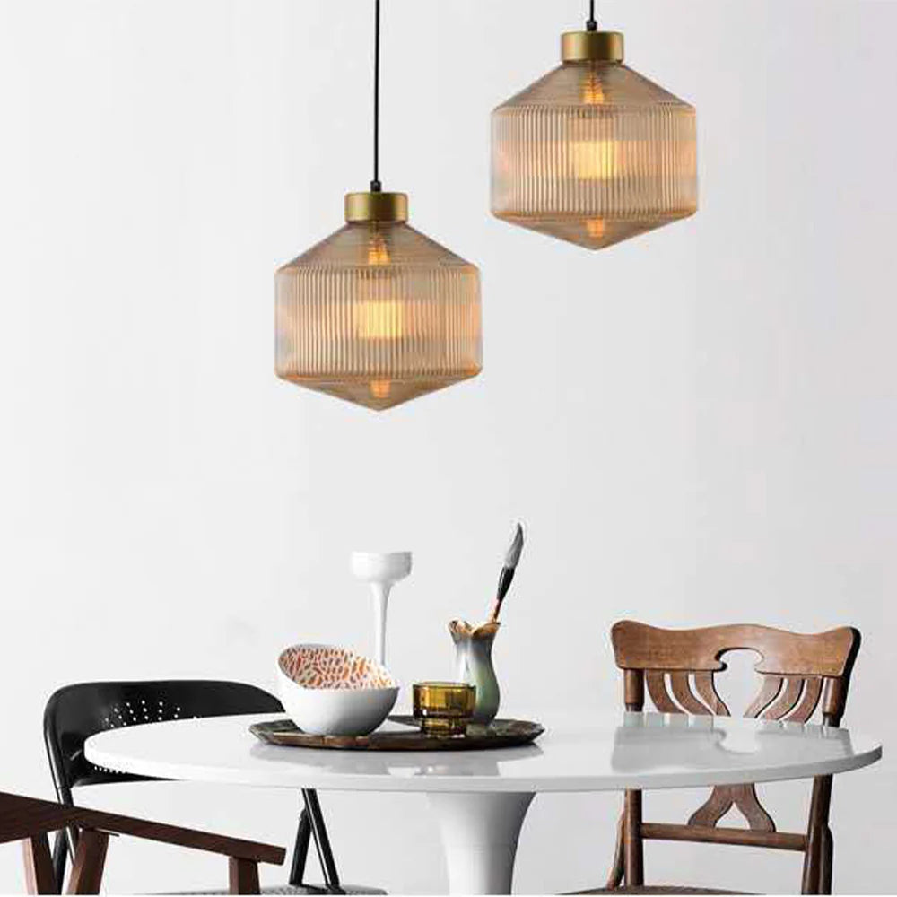 Valentina Modern LED Pendant Light Smoke Gray Glass Bedroom - Neutralighting