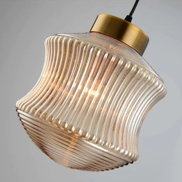 Valentina Modern LED Pendant Light Smoke Gray Glass Bedroom - Neutralighting