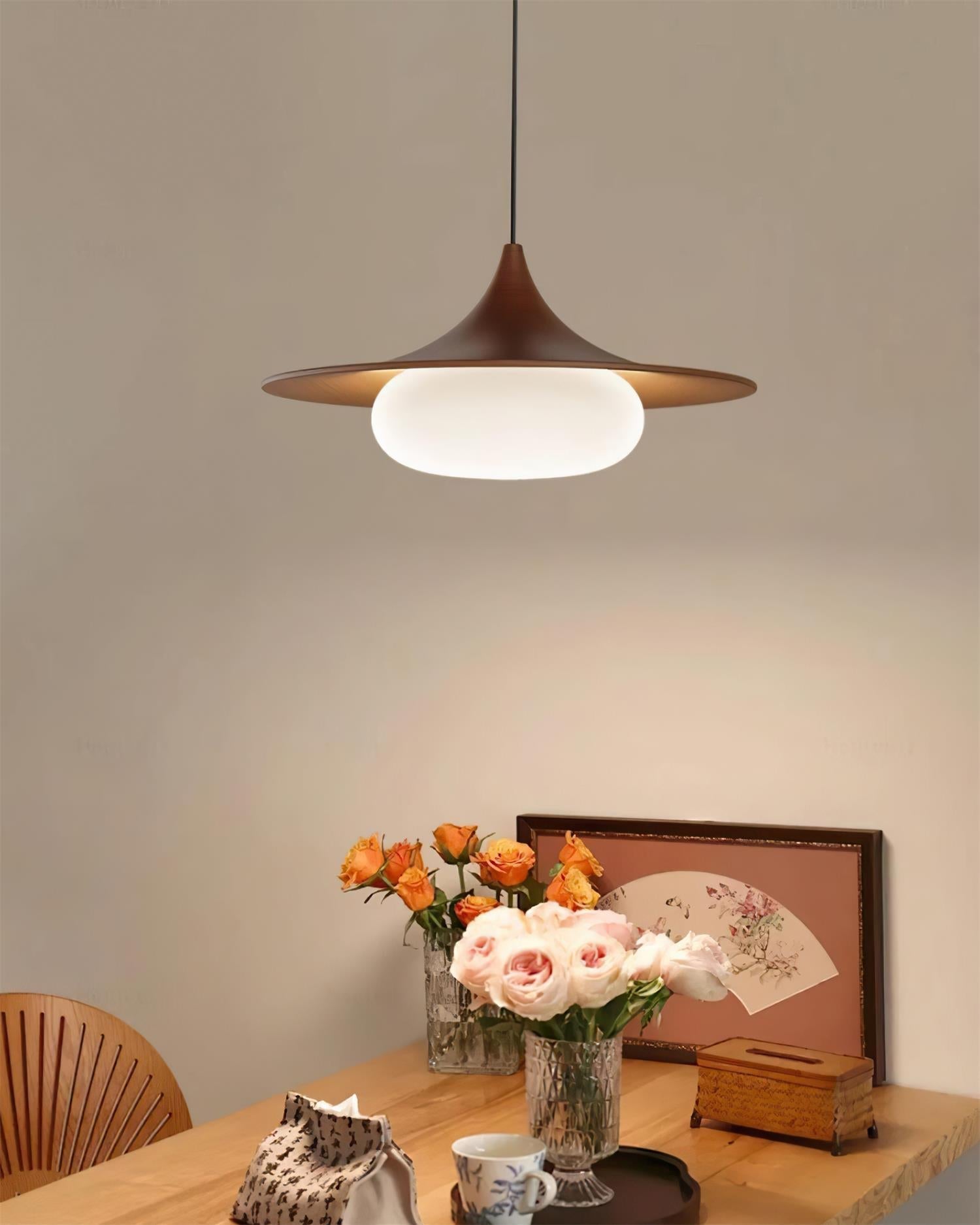 Ovelis Wooden Canopy Pendant Light - Neutralighting