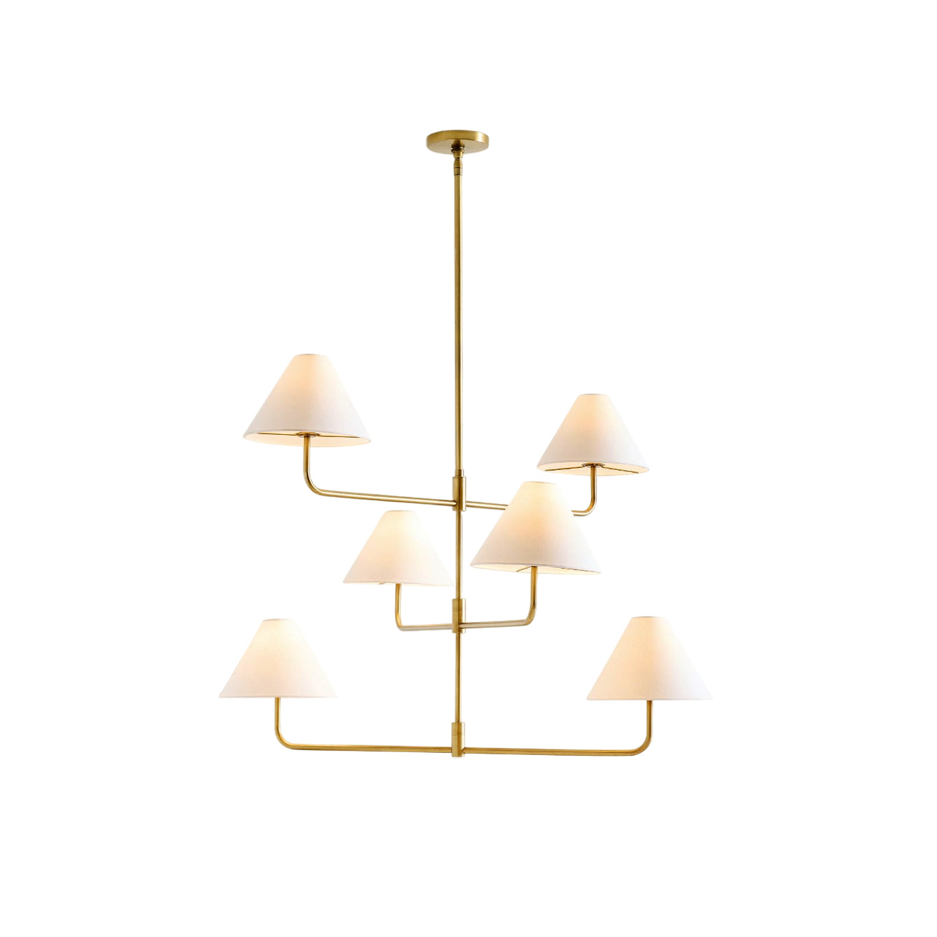 Zoruvyh Three Tier Vintage Industrial Fabric Metal Chandelier - Neutralighting