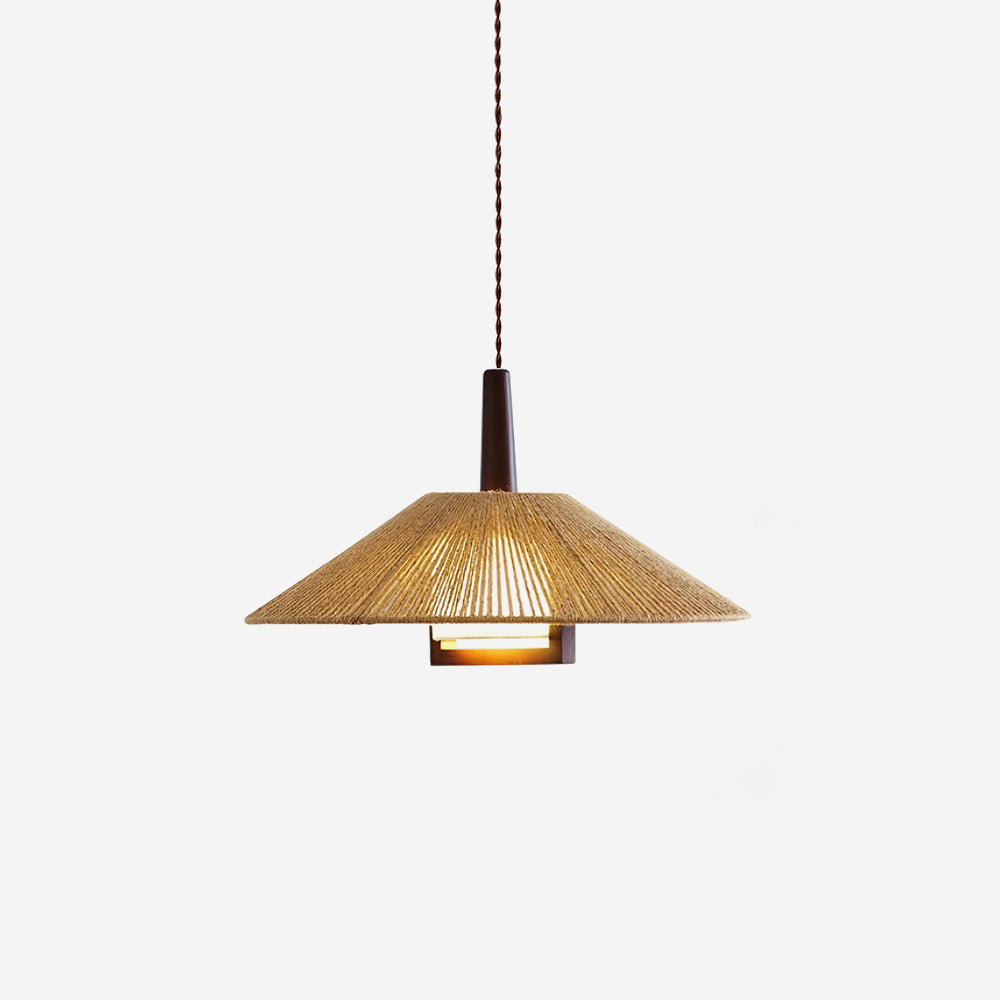Fidoya Woven Rattan Cone Pendant Light - Neutralighting