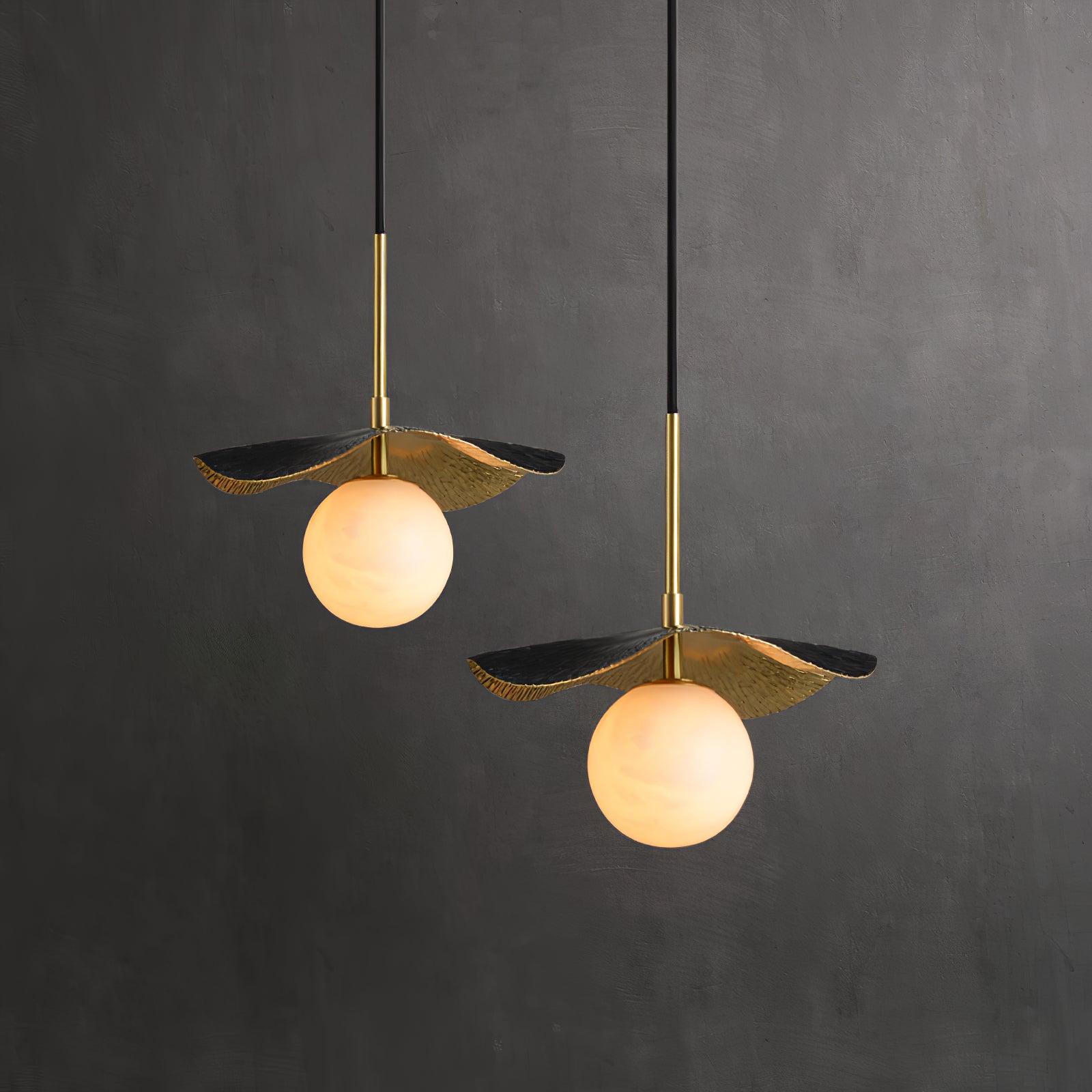 Ivvynen Leaf Canopy Alabaster Pendant Light - Neutralighting
