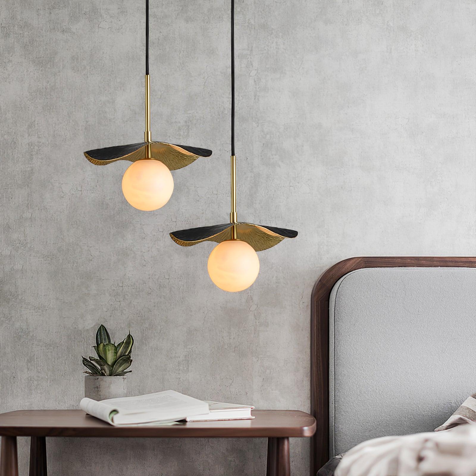 Ivvynen Leaf Canopy Alabaster Pendant Light - Neutralighting
